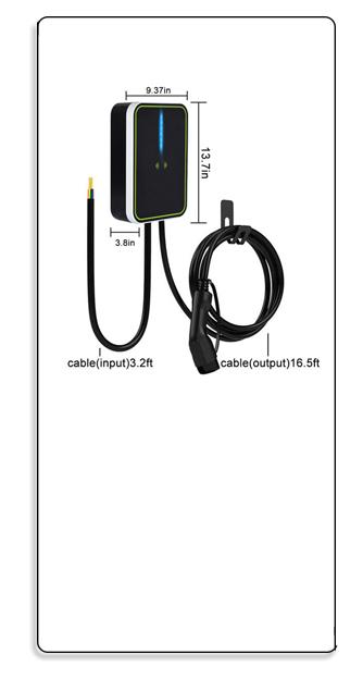 Linea della pistola del caricatore di Wallbox dell'automobile elettrica di EV-HW con lo schermo 7KW 5