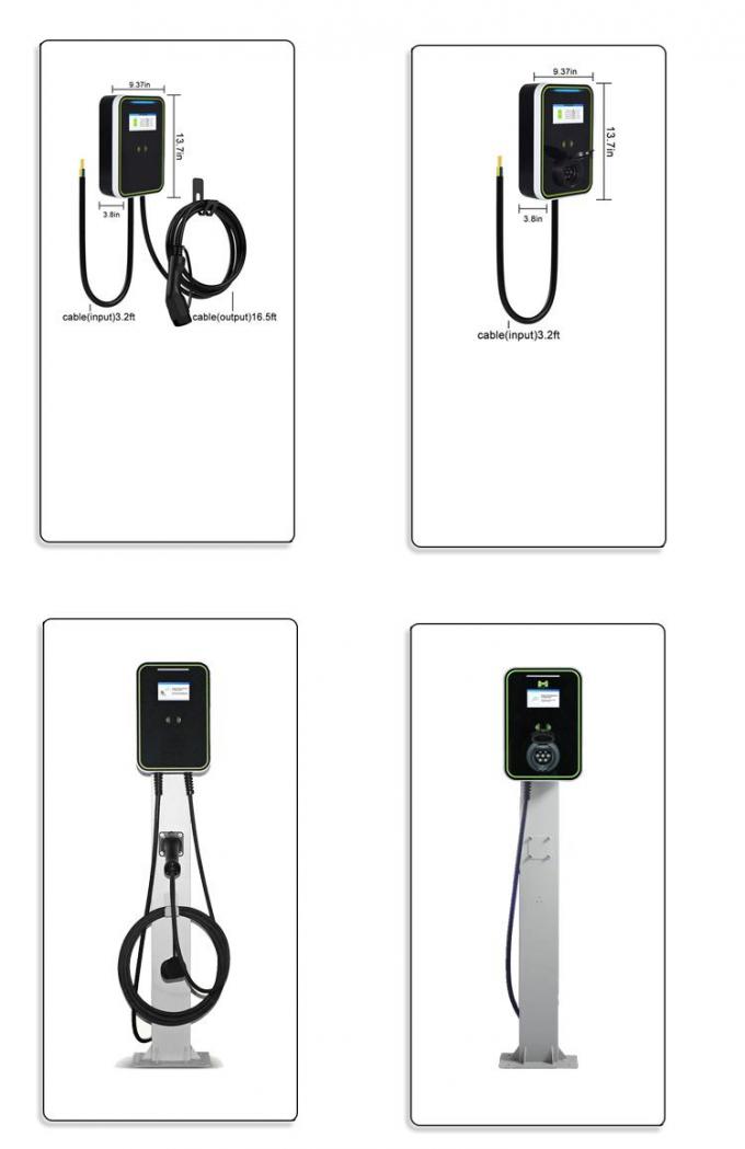 Linea della pistola del caricatore di Wallbox dell'automobile elettrica di EV-HW con lo schermo 7KW 6