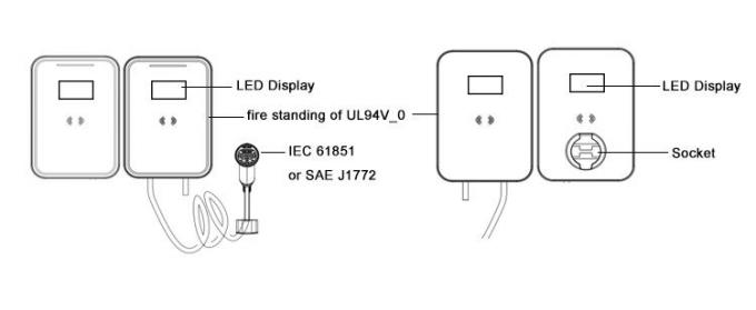 Linea della pistola del caricatore di Wallbox dell'automobile elettrica di EV-HW con lo schermo 7KW 7