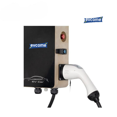 Car Type 2 Ev Charger 7kw Electric Vehicle Charging Pile Single Gun IP54 Wall Mounted