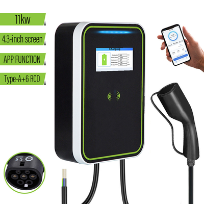 Pulsar del caricatore di Wallbox dell'automobile elettrica più il corpo del PC con il ODM dell'OEM di protezione di dispersione verso terra del wallbox 7kw del caricatore del ev del App